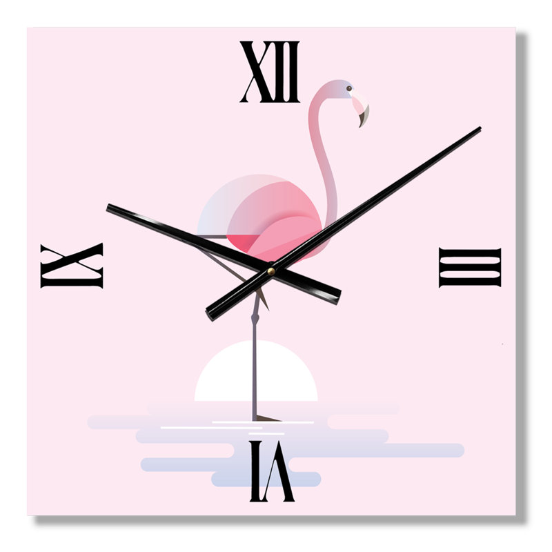 Horloge murale debout flamant rose debout, Très grand