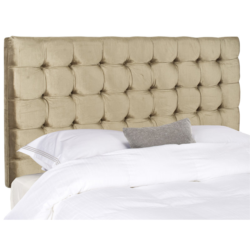 Upholstered Headboard, Queen, Polyester Antique Olive