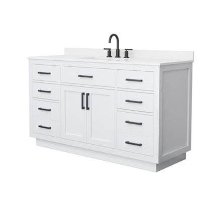 Beckett TK 60'' Single Bathroom Vanity with Quartz Top