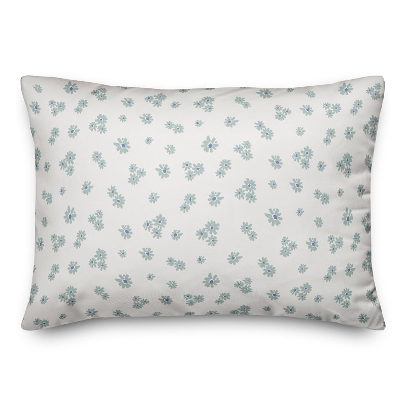 Coussin Floral, Bleu