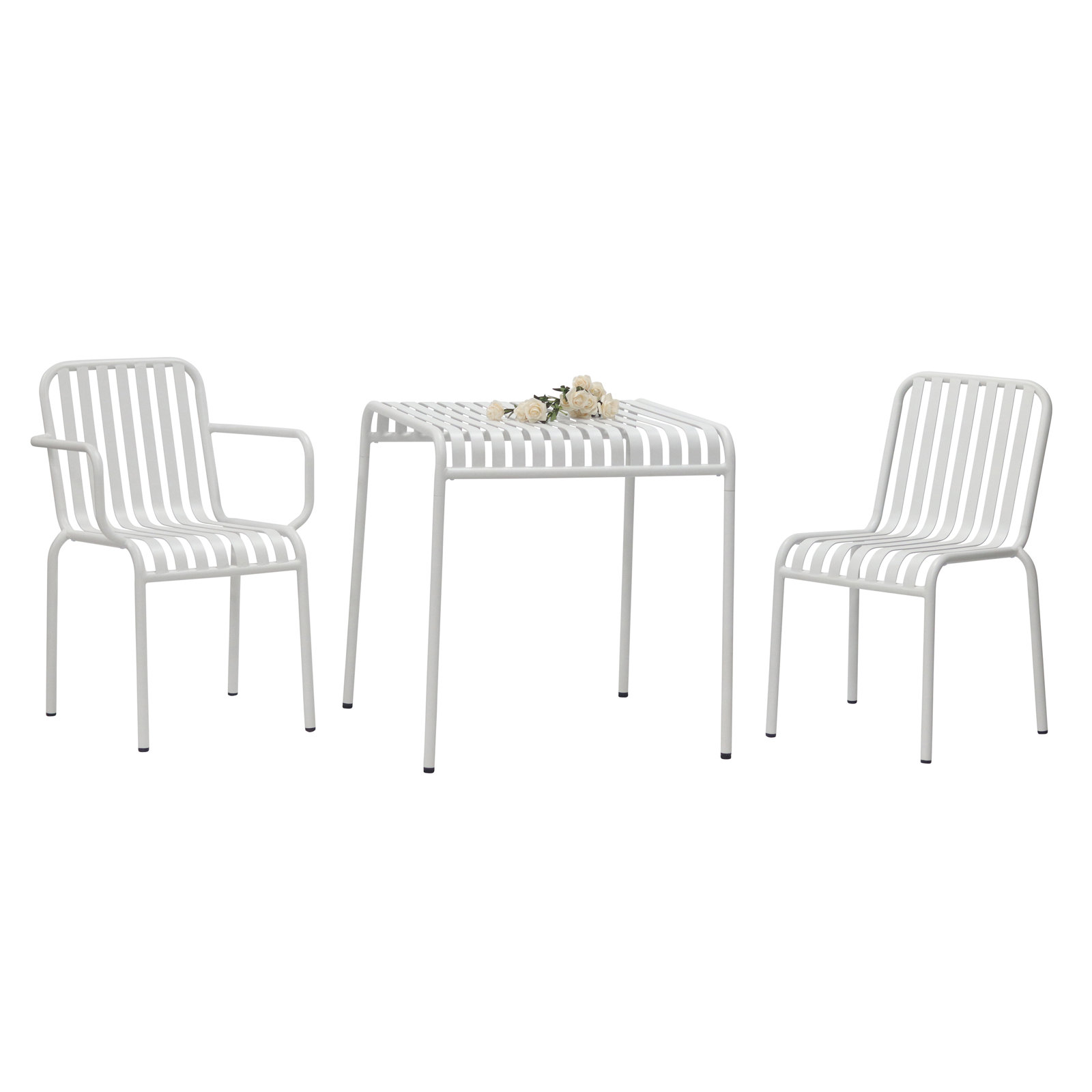 Abra 28" Patio Dining Table, White