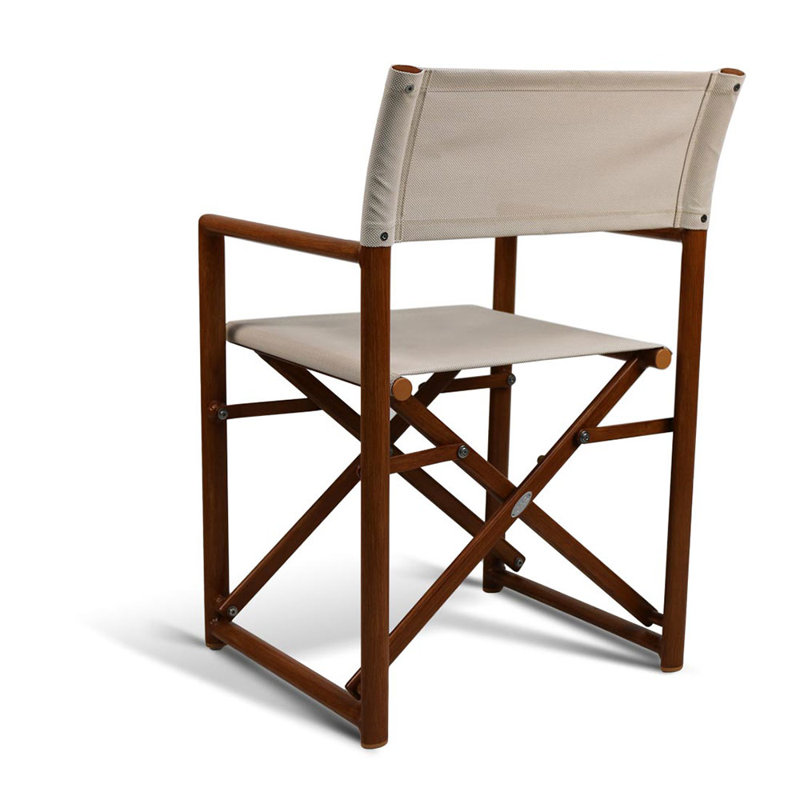 Campaign Folding Armchair, Teak/Sand