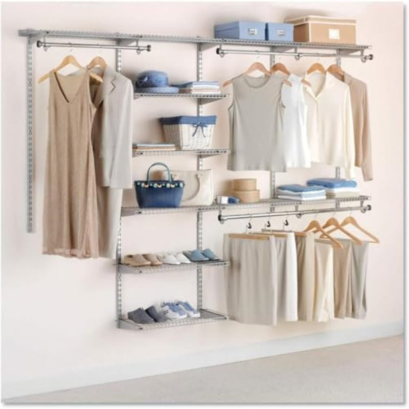 Deluxe Custom Closet Kit, 4-8 Ft. Adju...