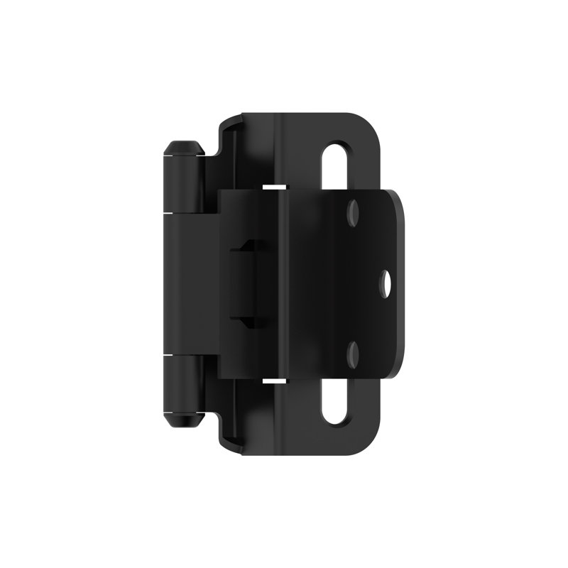 3/8" Wrap Hinge, Matte Black