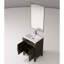 Meuble-lavabo en chêne brun l 24 po x P 18 po, comptoir en acrylique, miroir et robinet 18 comptoir, inclus-121112175