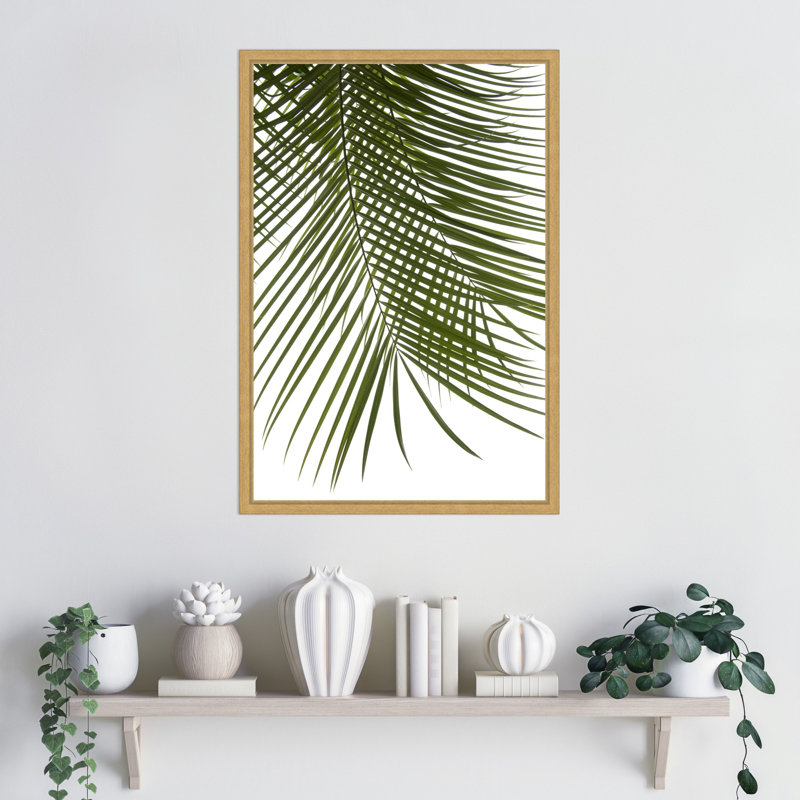 «Palm Leaves Foliage Photo IV» par Amini54, reproduction d'art sur toile encadrée, H 23 po x l 16 po