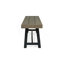 Banc d'extérieur en bois d'acacia, finition gris sablé et noir
