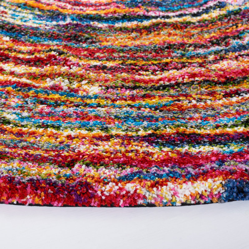 Gleno Performance Abstract Rug, Round 6'7"