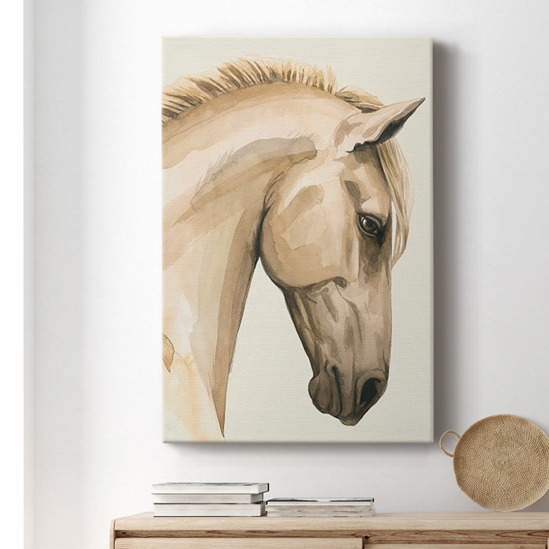 Golden Palomino I, toile tendue avec châssis de qualité supérieure - prête à être accrochée, H 18 po x l 12 po x P 1 po