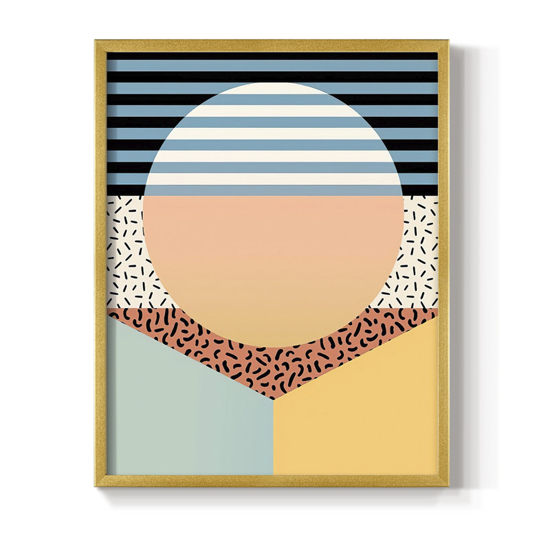 Modern Memphis III Framed Print - Solid Wood, 20" H x 16" W