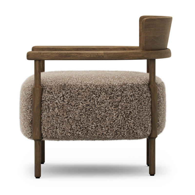 Armchair, Taupe Shearling