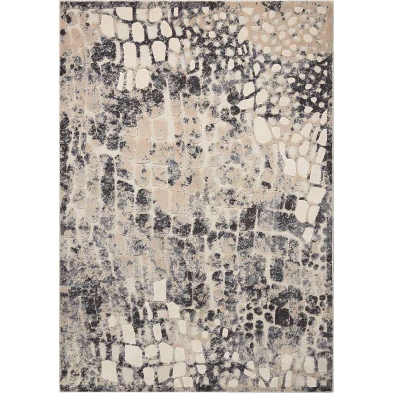 Gleam Abstract Area Rug in Flint, Rectangle 5'3" x 7'3"