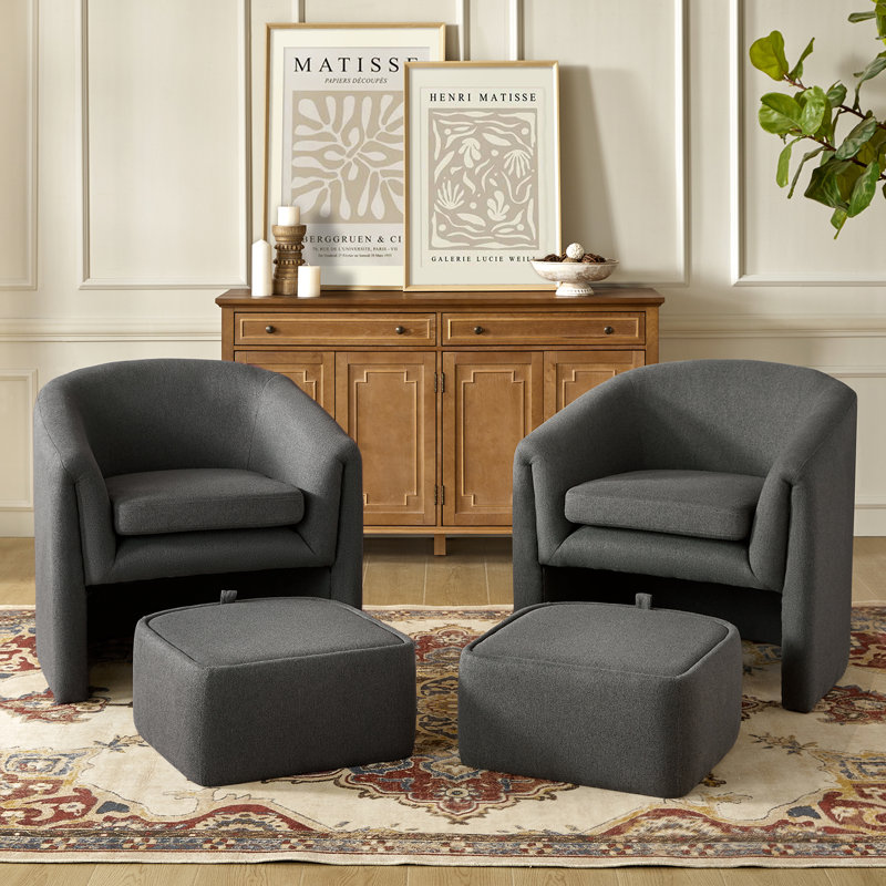 Upholstered Armchair, Charcoal