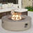 Langport Concrete Propane Fire Pit Table-1259157468