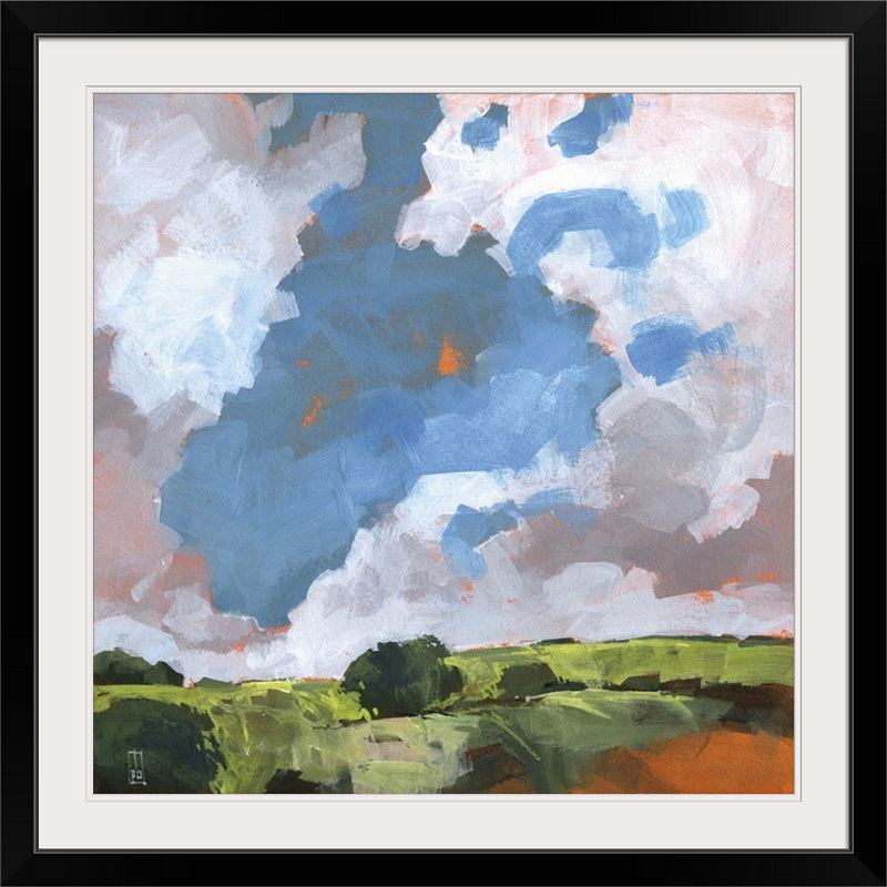 « automne aube », reproduction d’art Paul Bailey, Cadre noir, H 28 x l 28 po x P 1 po