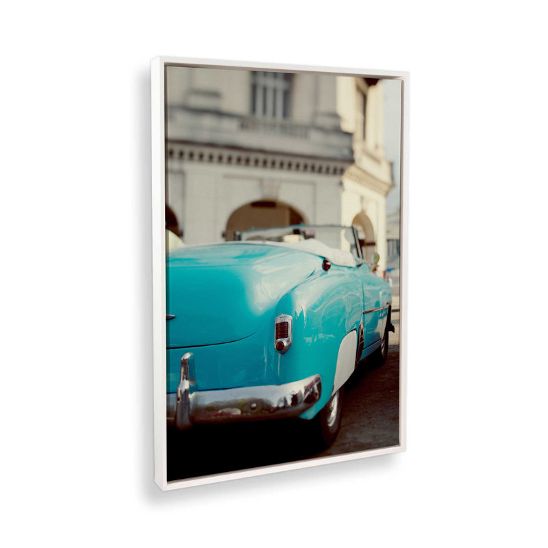 Turquoise classique C, Blanc opaque, Impression encadrée sans passe-partout, H 48,75 po x l 32,75 po