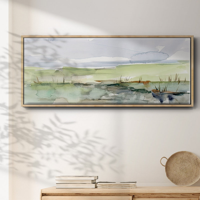 Pastel Inlet II - toile encadrée, H 8 po x l 20 po