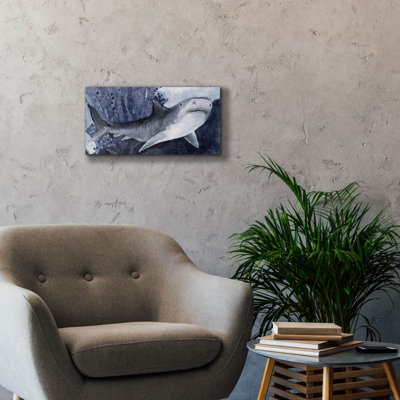 'Shark Swim 2    ' by Stellar Design Studio, Canvas Wall Art