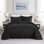 Marcielo Oversized Embroidered Velvet Quilt Set With 2 Pillow Shams