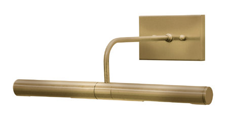 Wall Mounted Picture Light, Antique Brass, 4.75" H x 14" W x 7.5" D