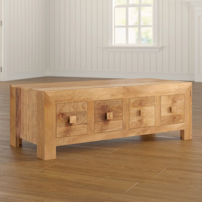 Adeliza Solid Wood Four Leg Coffee Table