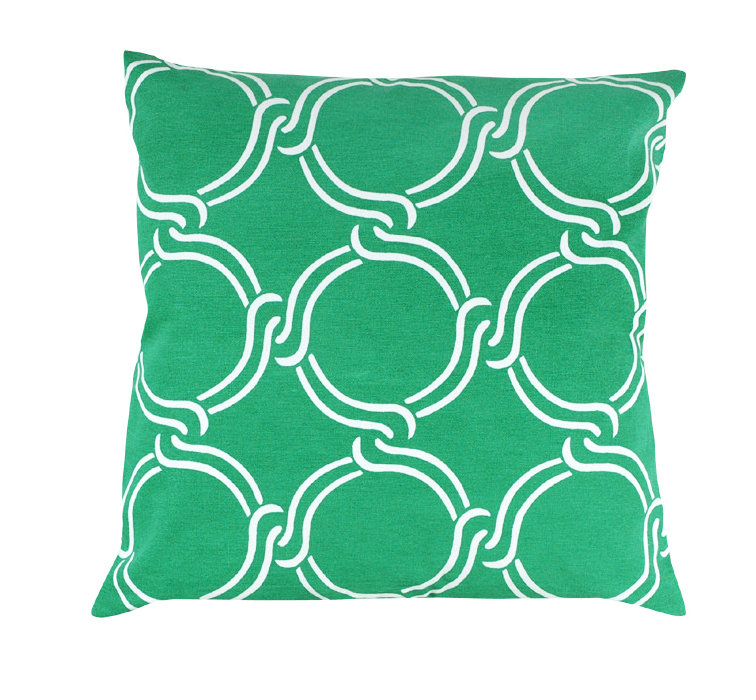 Coussin 100% coton Trinity, Vert