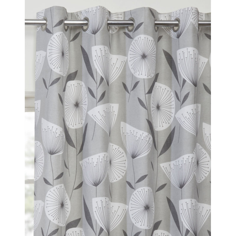 Knollview Room Darkening Curtain, 168 W x 183 D cm, Grey