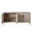 Palm Solid Mango Wood 4-Door Sideboard In Natural Finish W/ Woven Rope Door Fronts
