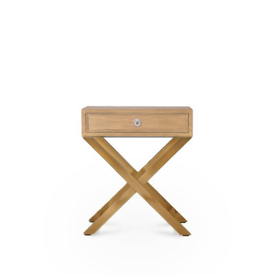 Eddrick 61cm W Steel Bedside Table