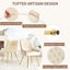 Ensemble de 2 chaises de salle à manger rembourrées en cuir capitonné moderne avec poignée arrière décorative en métal, chaises d'appoint décoratives pour la salle à manger, le bureau, le café et l'espace de négotiation-1289544791-1289544788