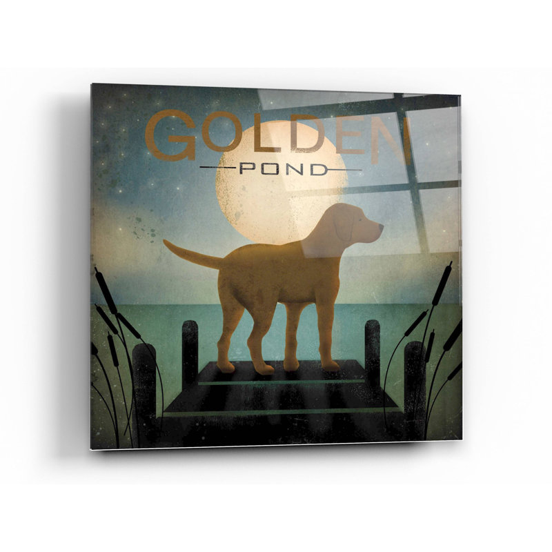 «Moonrise Yellow Dog - Golden Pond» par Ryan Fowler - impression non encadrée, H 36 po x l 36 po x P 0,2 po