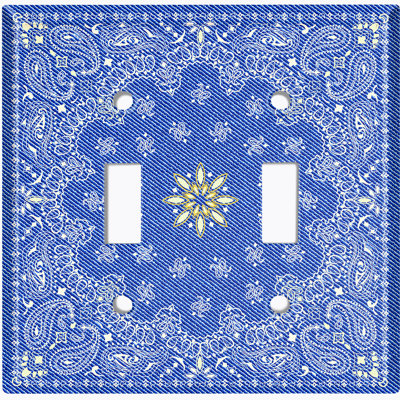 Patterned 2 - Gang Toggle Light Switch Standard Wall Plate