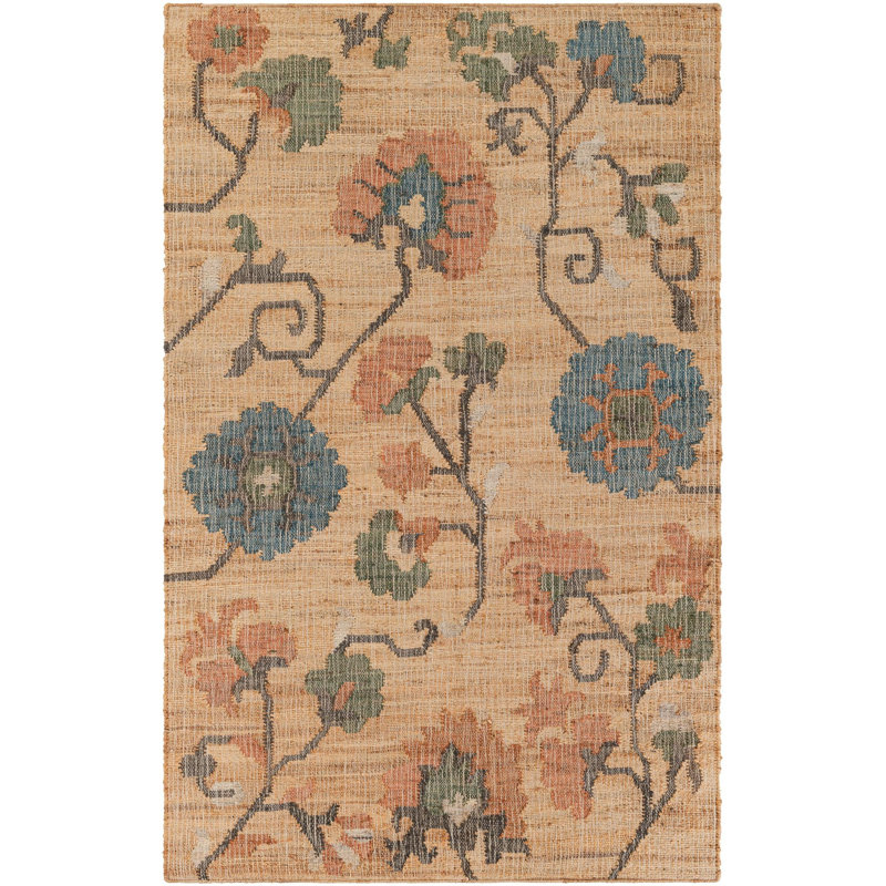  Nira Kala Handwoven Jute Rug, Rectangle 5'1" x 8'