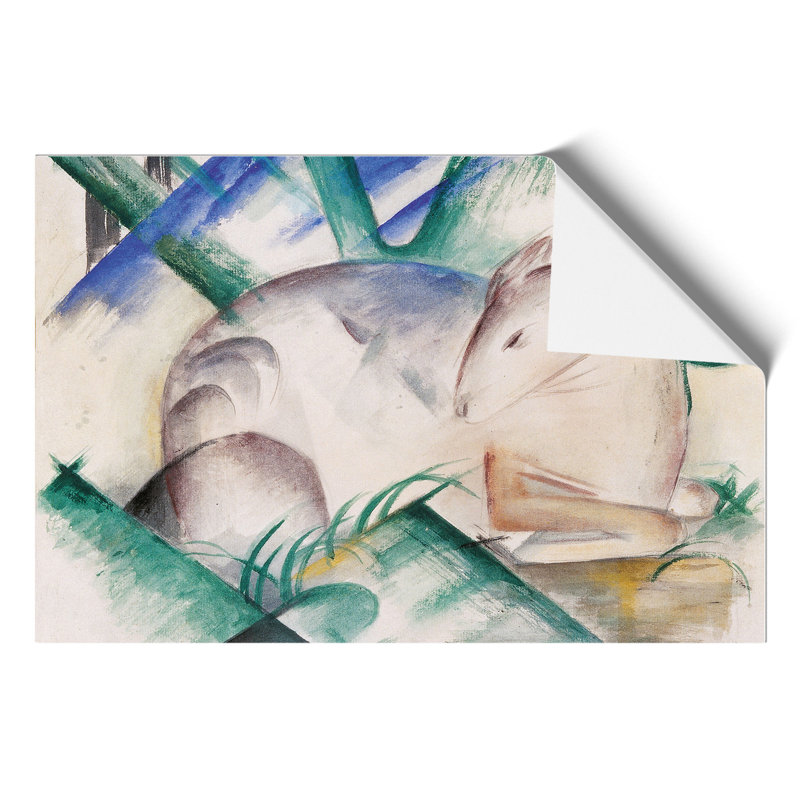 Resting Sheep by Franz Marc - No Frame Painting, 42cm H x 59cm W x 0.1cm D