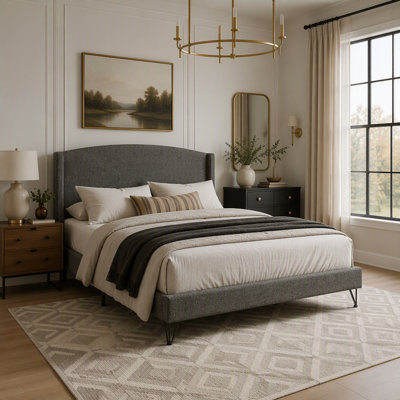Base de lit plateforme tapissier Boucle