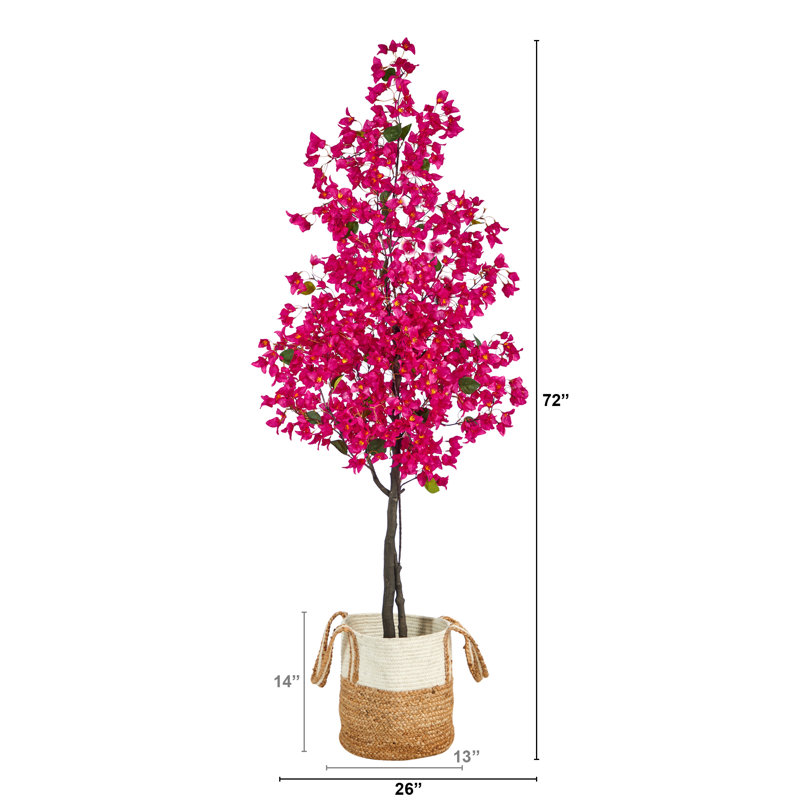 Arbre artificiel 72 po Argent, Blanc