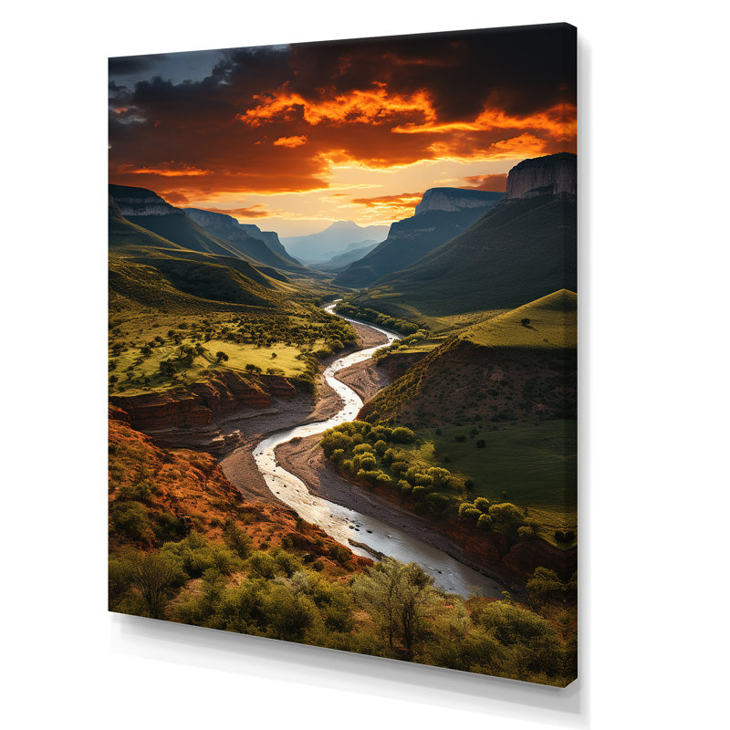 «Beilul Texas Sunset Ultra-Large Angle Landscape Ii», art mural Texas, H 32 po x l 24 po x P 1 po, Toile tendue
