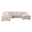 Multi - Functional L - Shaped Corner Sofa With Storage & Convertible Bed Features