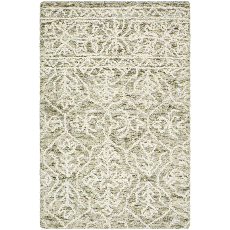 Tapis rectangulaire en laine rayée, Rectangle 5 pi x 7 pi 6 po