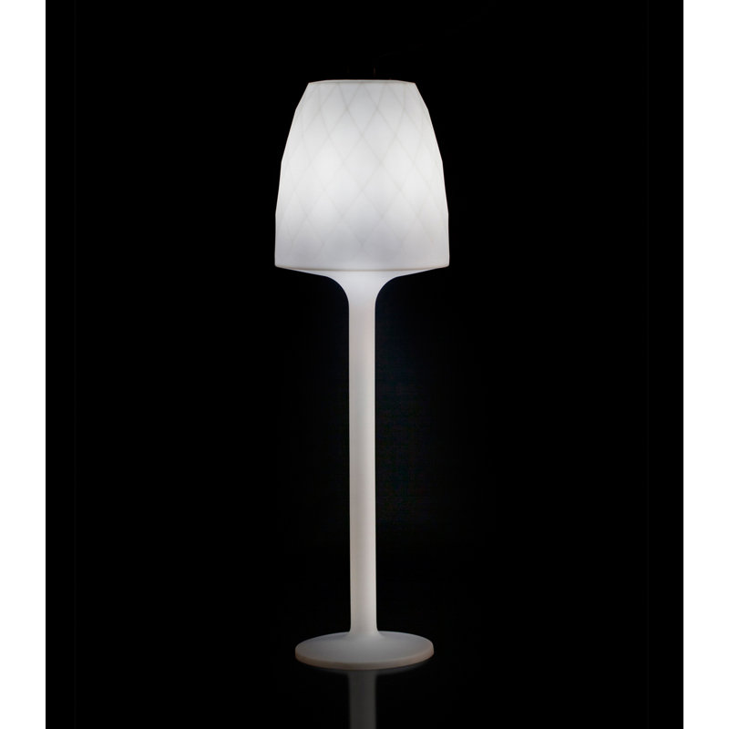 Vases Matte Ice White Plug-In LED Outdoor Floor Lamp, 86.5" H x 26.77" W x 26.77" D, Plug-In