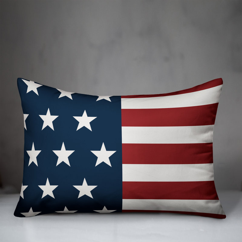  American Flag Indoor/Outdoor Lumbar Pillow Cover