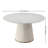 Round sintered stone carrara white dining table