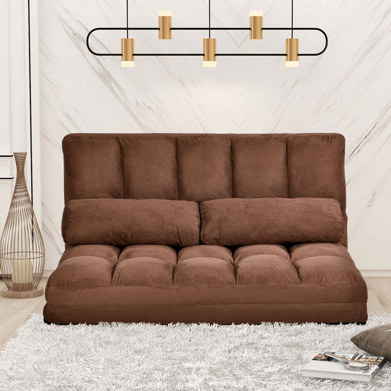 Canapé-lit simple ou plus petit 44,1 po Hines, Brun