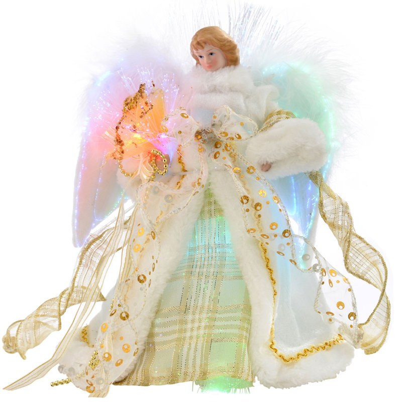 25cm Fabric Lighted Tree Topper