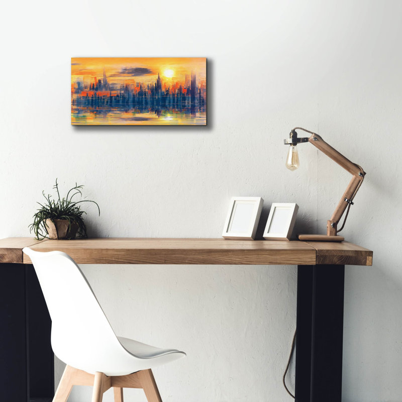 «Hazy Reflections» par Epic Portfolio, art mural sur toile, H 12 po x l 24 po x P 0,75 po