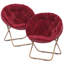 Chaises de salle à manger rembourrées rondes, chaises pliantes Papasan, chaises de lecture pour la chambre à coucher-95209940-101920691