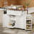 47.2" Farmhouse Kitchen Island with Drop Leaf-942342656