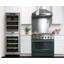 KUCHT Professional 36 po 5,2 pieds cubes Cuisinière au gaz naturel avec brûleurs scellés et four à convection en acier inoxydable avec porte verte-87227275-87227284
