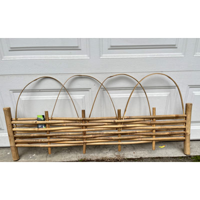 14'' H x 48'' W Tan Bamboo Border Fencing