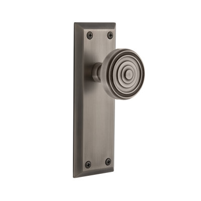 Grandeur Fifth Avenue Plate Privacy with Soleil Door Knob
